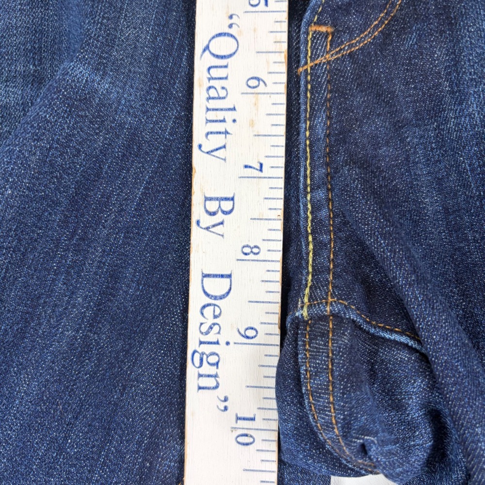 Levis Bold Curve Skinny Straight Jeans Womens 31x32 Dark Wash Distressed Denim - Picture 11 of 15